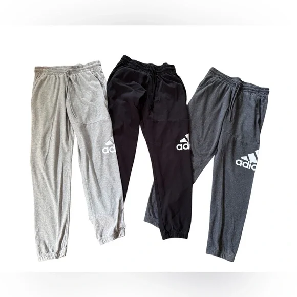 Adidas Lightweight Joggers Tapered Men Size Medium Lot Of 3 - Picture 1 of 4